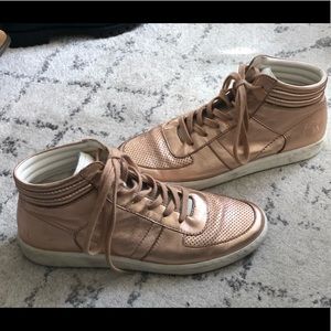 Dolce vVita metallic pink high top sneaker
